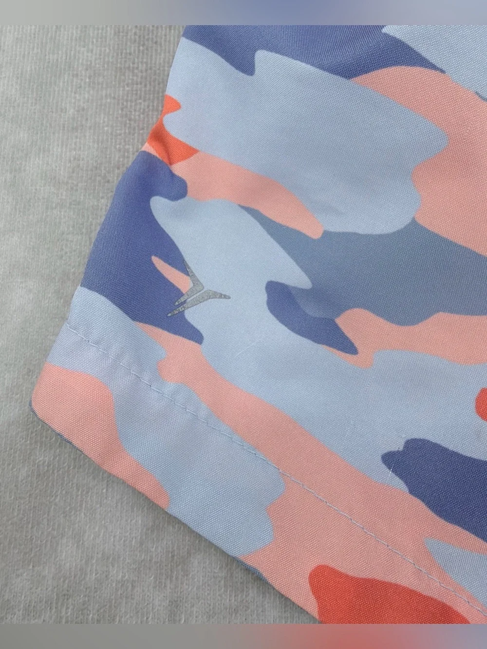 Girls Old Navy Active Light Blue and Coral camo Patterned Shorts 8